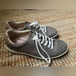 Ecco Women's Taupe and Cream Sneakers